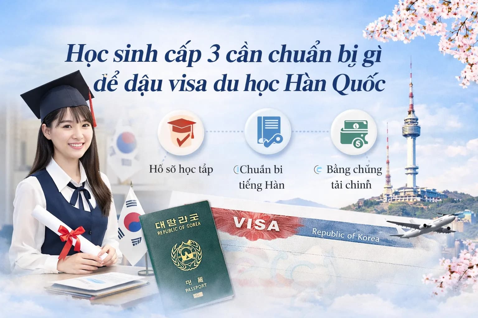Học sinh cấp 3 chuẩn bị gì để đậu visa du học Hàn Quốc